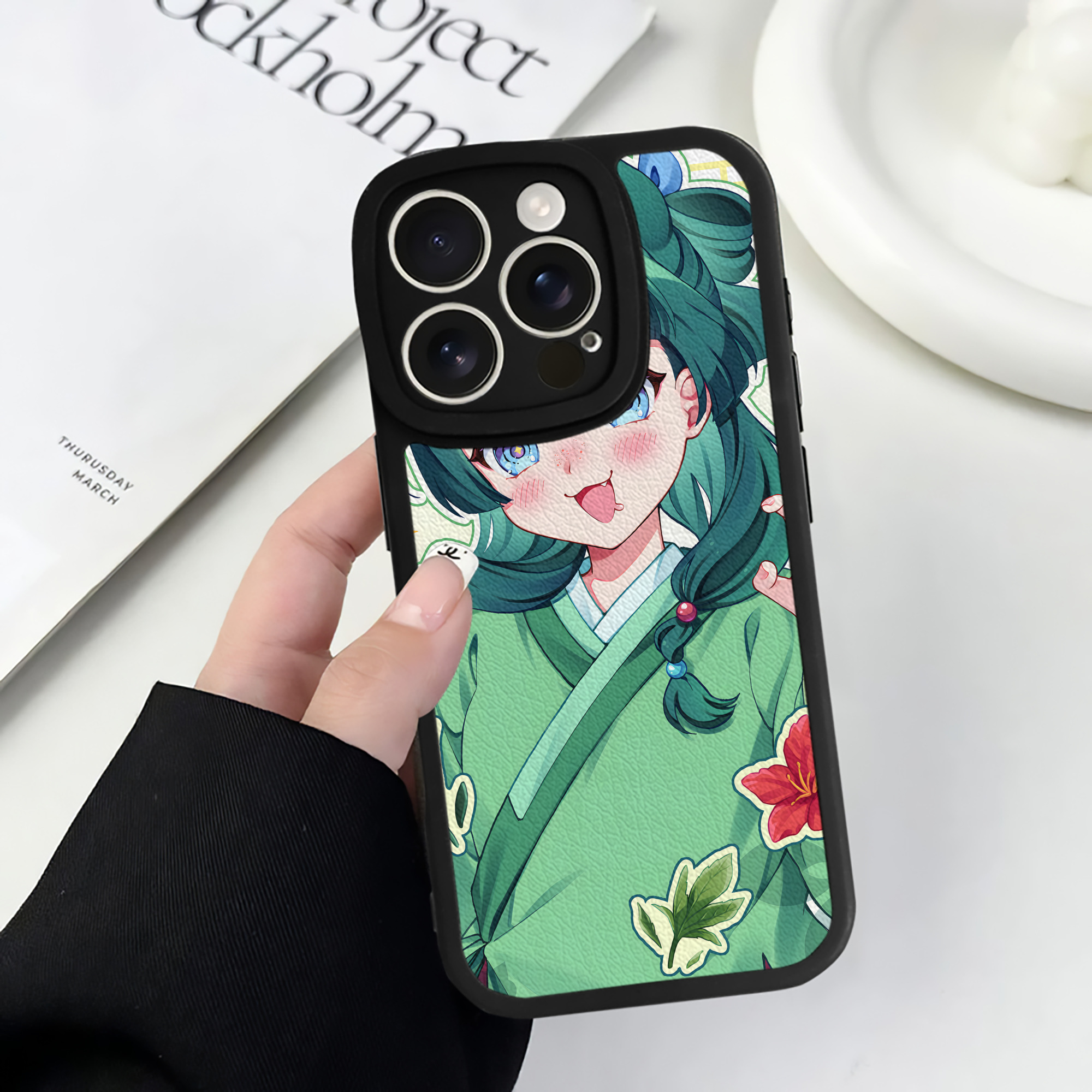 （画像用） 薬屋のひとりごと The Apothecary Diaries 【iPhone 16シリーズ対応】シリコンスマホケース（レザー調） 材質：シリコン